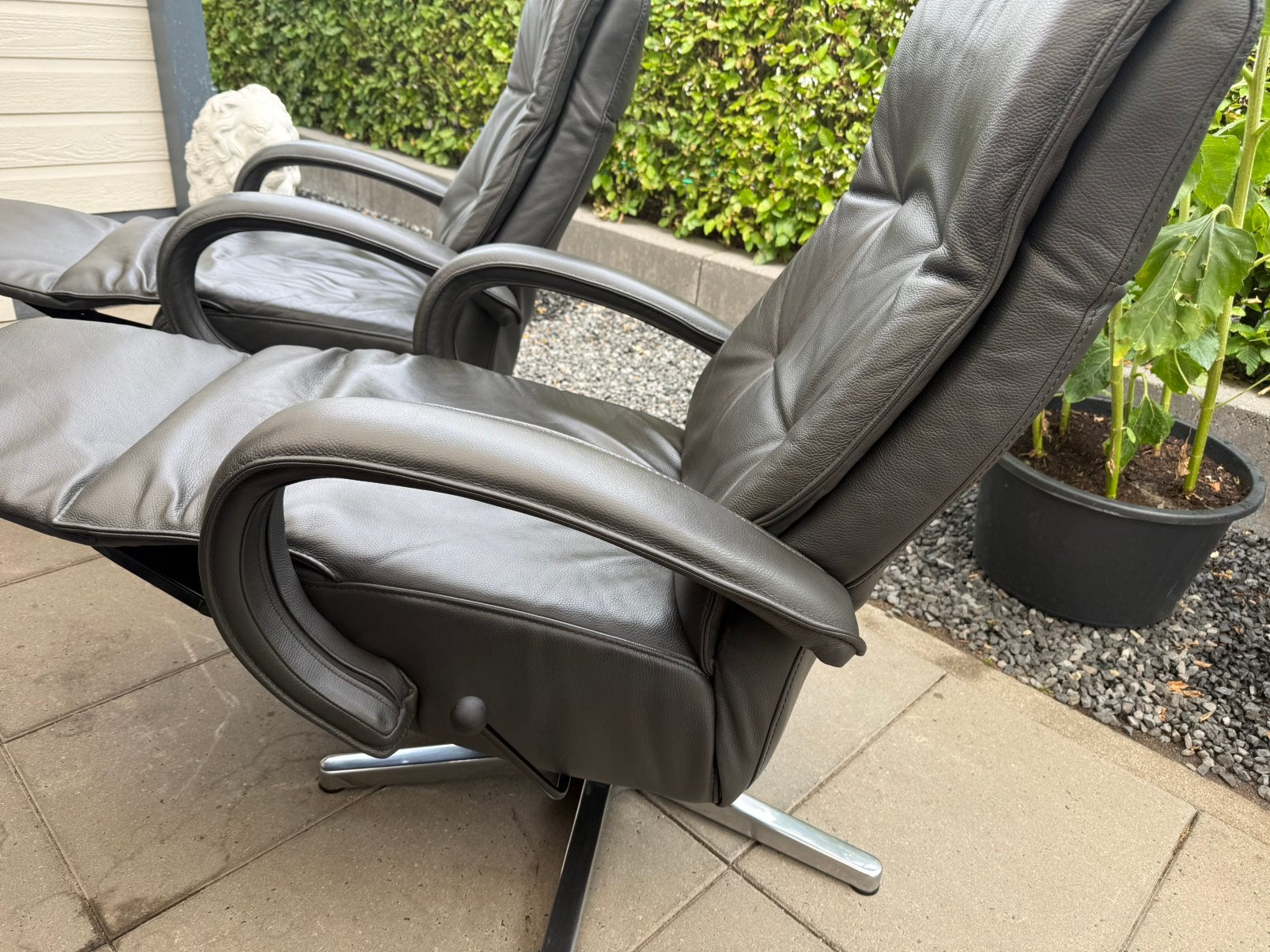 Himolla set relax stoel draai fauteuils gratis bezorging, Minder dan 75 cm, Leer, Ophalen of Verzenden, Zo goed als nieuw