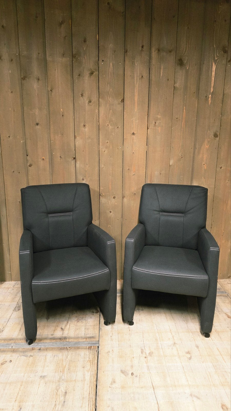 Mooie Oslo Eetkamerstoelen Antraciet uit voorraad leverbaar!, Overige kleuren, Nieuw, Ophalen of Verzenden, Leer