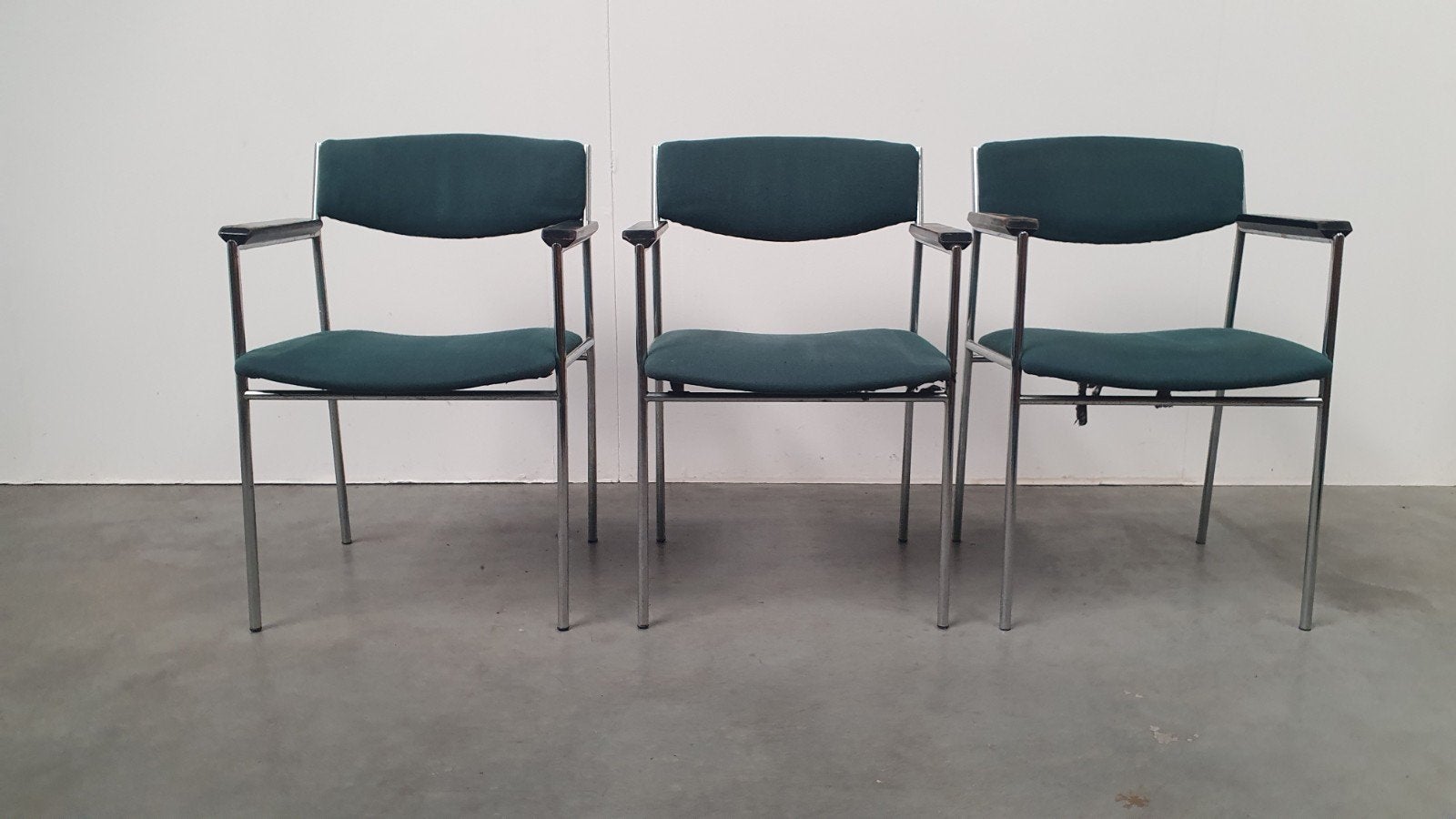 Gijs van der Sluis t spectrum 3x vintage stoelen retro, Ophalen, Gebruikt, Stof