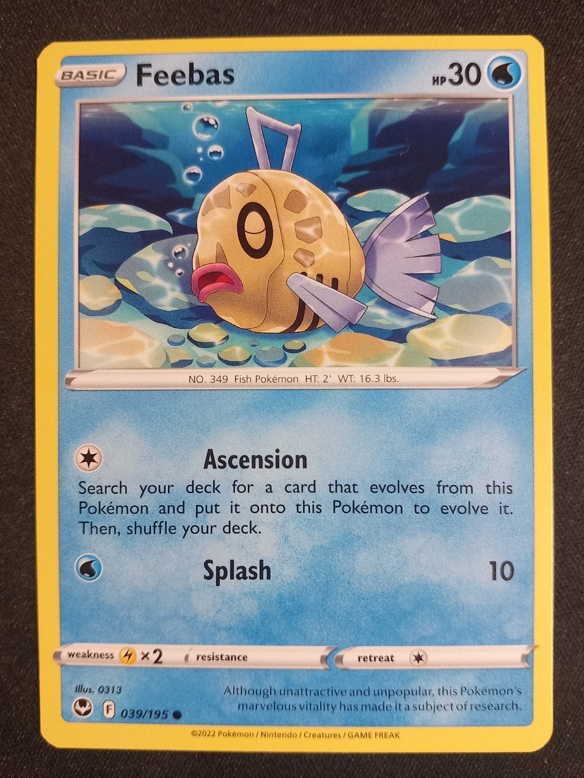 Pokemon Feebas 039/195 Silver Tempest Excellent, Verzenden, Zo goed als nieuw, Losse kaart