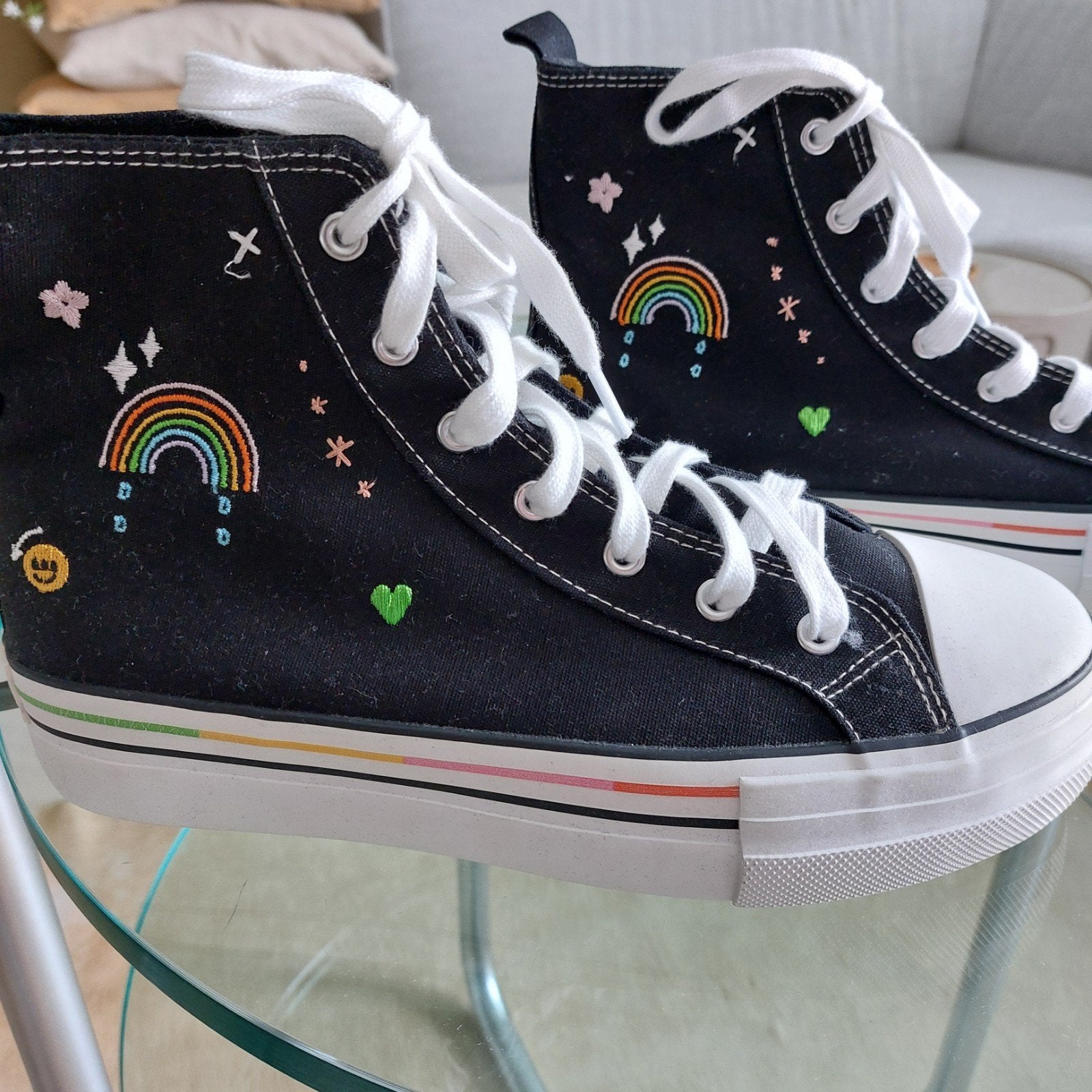 All Stars regenboog, totaal nieuw, maat 40, Zwart, Nieuw, Ophalen of Verzenden, Sneakers of Gympen