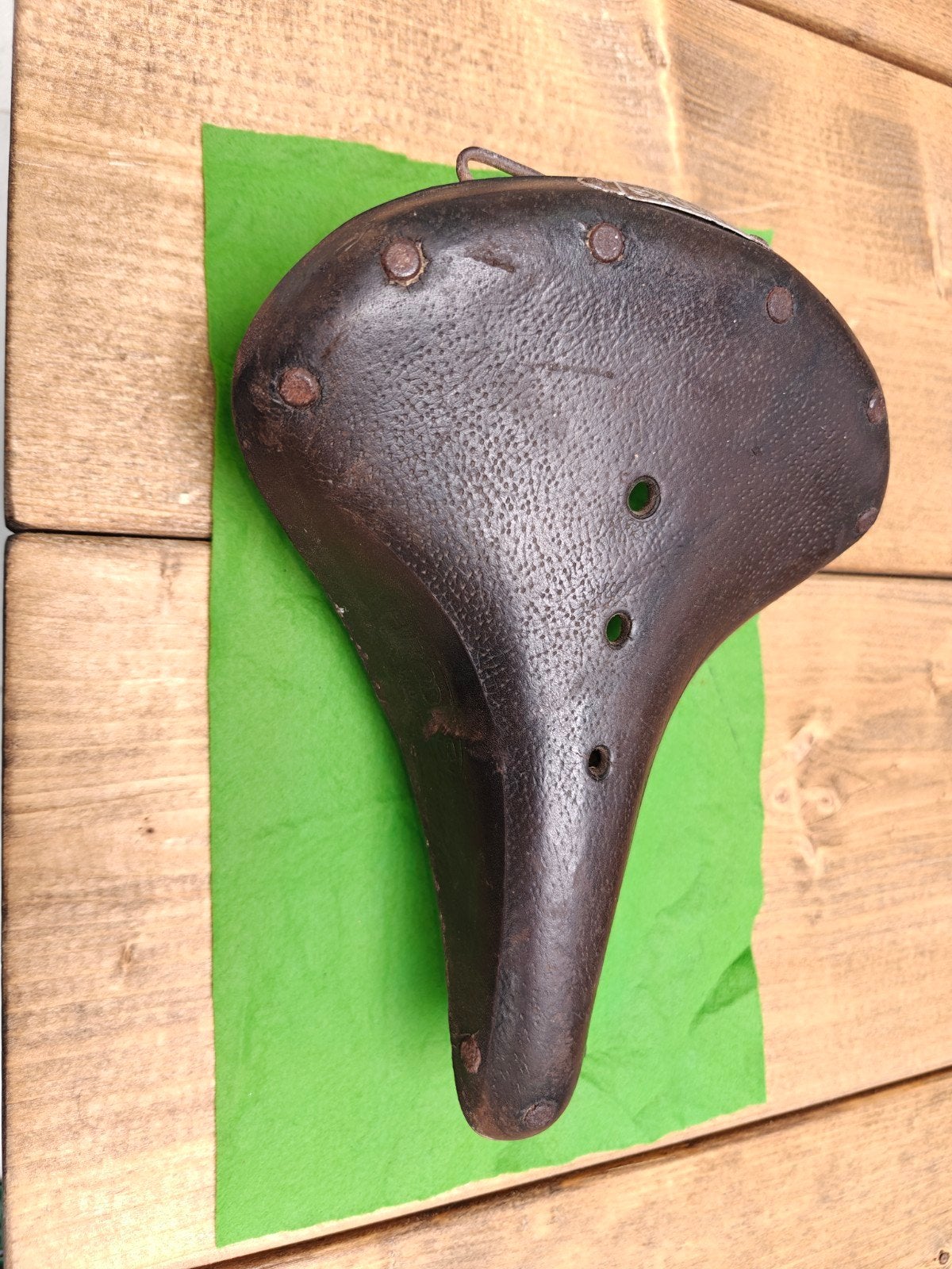 Retro lederen zadel Brooks b66, Fietsen en Brommers, Fietsonderdelen, Ophalen of Verzenden, Zadel