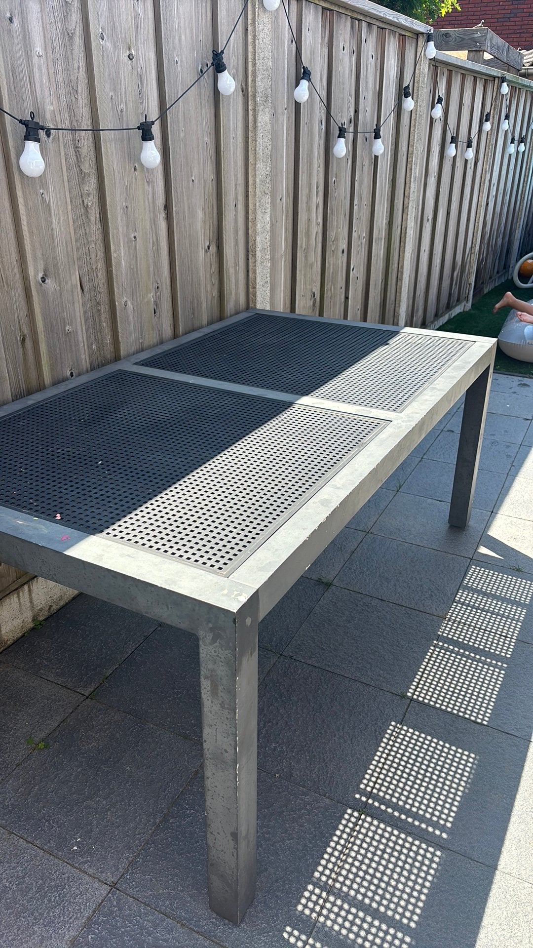 Mooie alluminium hartman tuintafel, Ophalen, Zo goed als nieuw, Rechthoekig, Kunststof