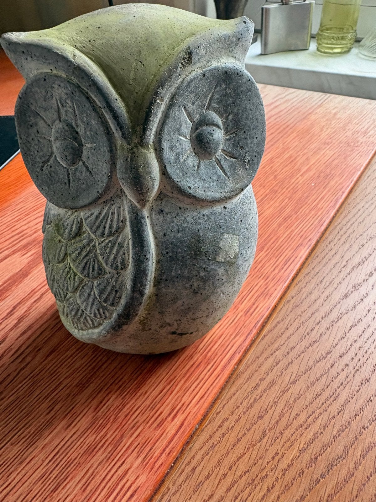 Stenen uil decoratie, Gebruikt, Ophalen of Verzenden, Landelijk, Grijs