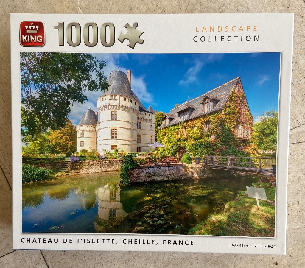 Puzzel van 1000 stukjes in doos, Hobby en Vrije tijd, Denksport en Puzzels, Ophalen, 500 t/m 1500 stukjes, Zo goed als nieuw, Legpuzzel