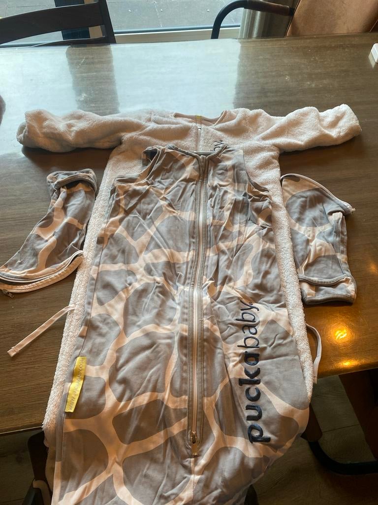Puckababy 4 seizoenen slaapzak - Giraffe print, Ophalen, Gebruikt, 85 tot 100 cm, Slaapzak