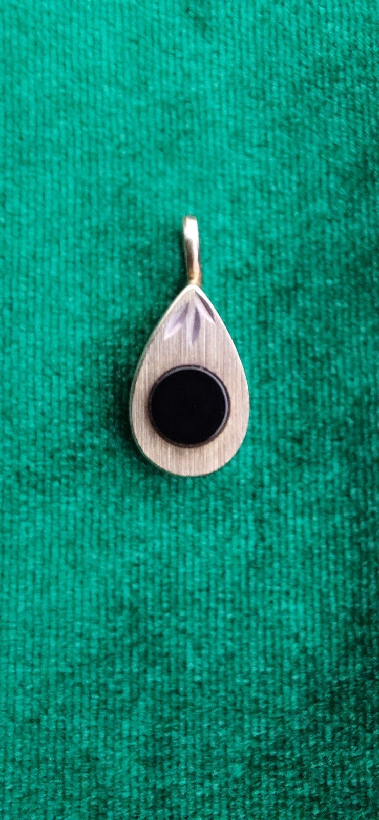 Vintage onyx hangertje 925 Andreas Daub, Verzenden, Zo goed als nieuw, Goud, Zilver