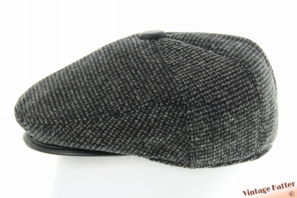 Vintage Panelenpet gemengd grijs katoen mix met oorwarmer 58, Ophalen of Verzenden, Zo goed als nieuw, 58 of 59 cm (L, 7¼ of ⅜ inch)