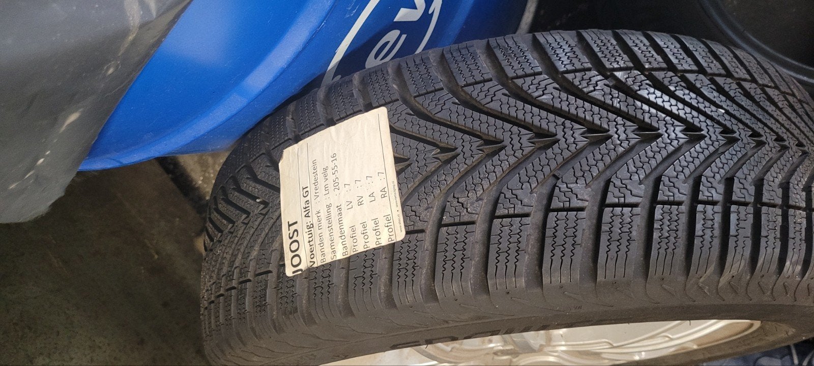 Vredestein winterbanden op Proline velgen voor Alfa GT, Auto-onderdelen, Ophalen, Gebruikt, 16 inch, Banden en Velgen