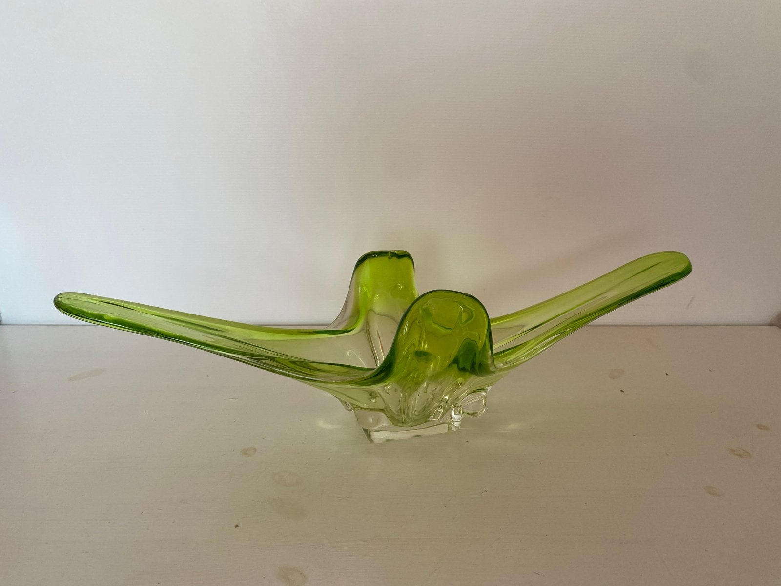 Vintage Murano glazen schaal - Groen, Antiek en Kunst, Ophalen of Verzenden