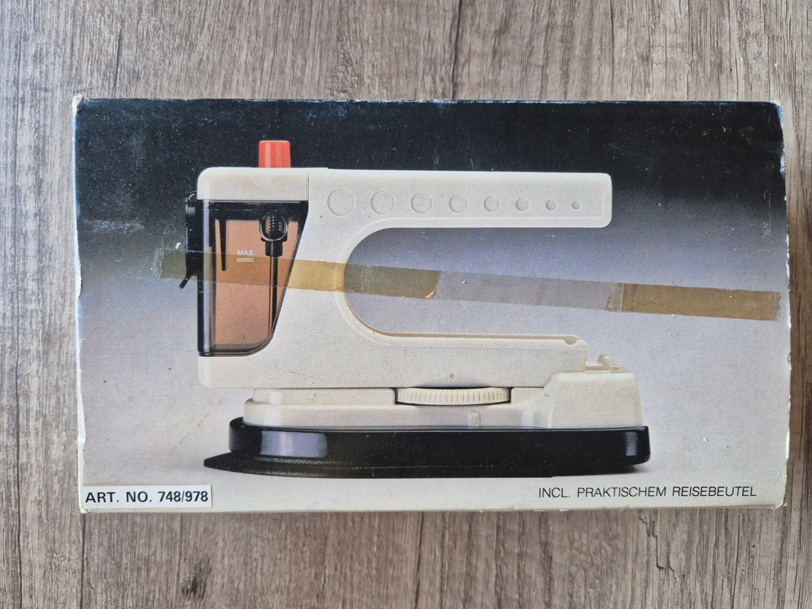 Origineel vintage reisstrijkijzer, WWF Modell 36 Art. No. 7, Ophalen