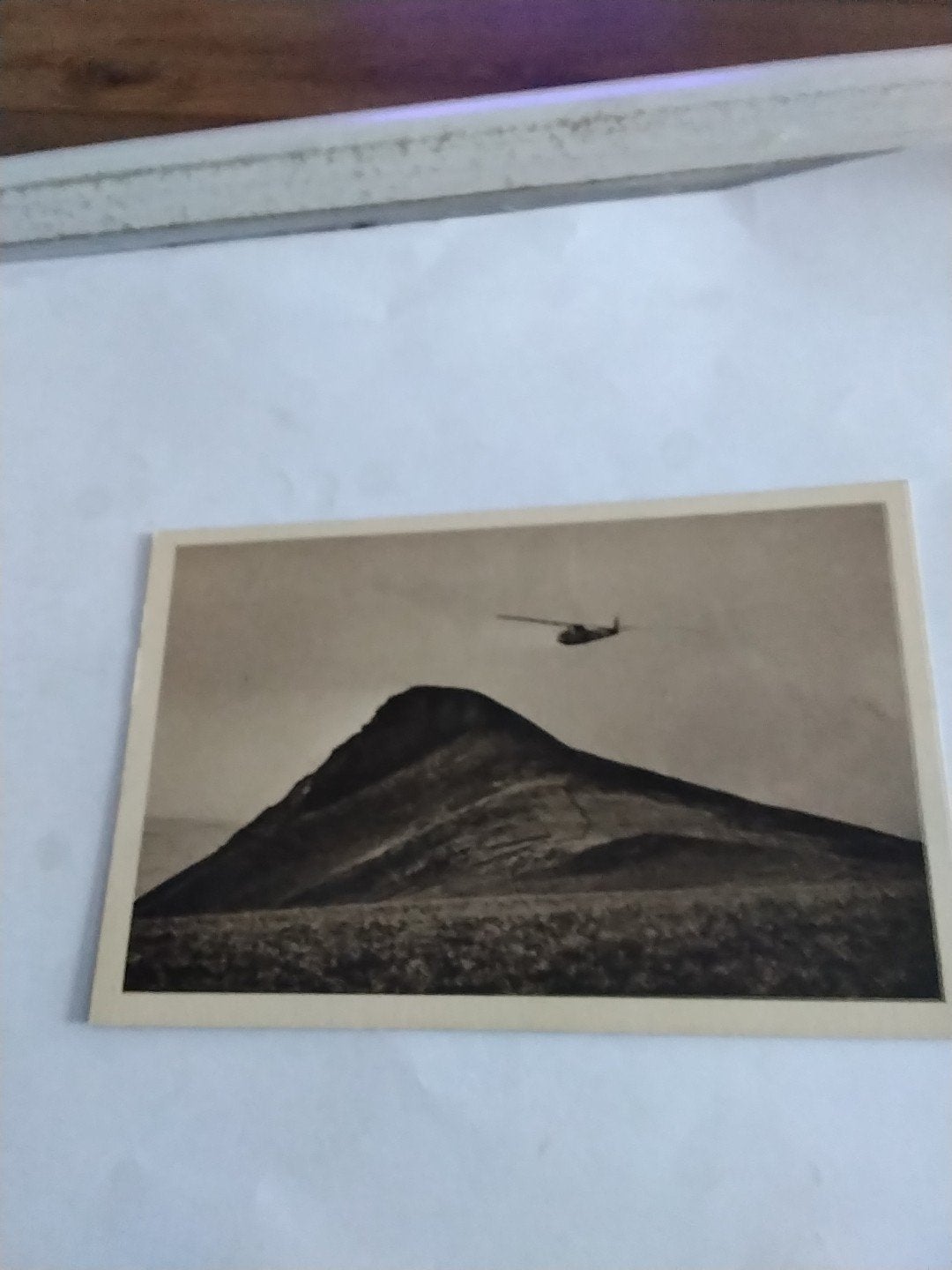Oude Ansichtkaart Zweefvliegtuig boven Berg, Ophalen of Verzenden