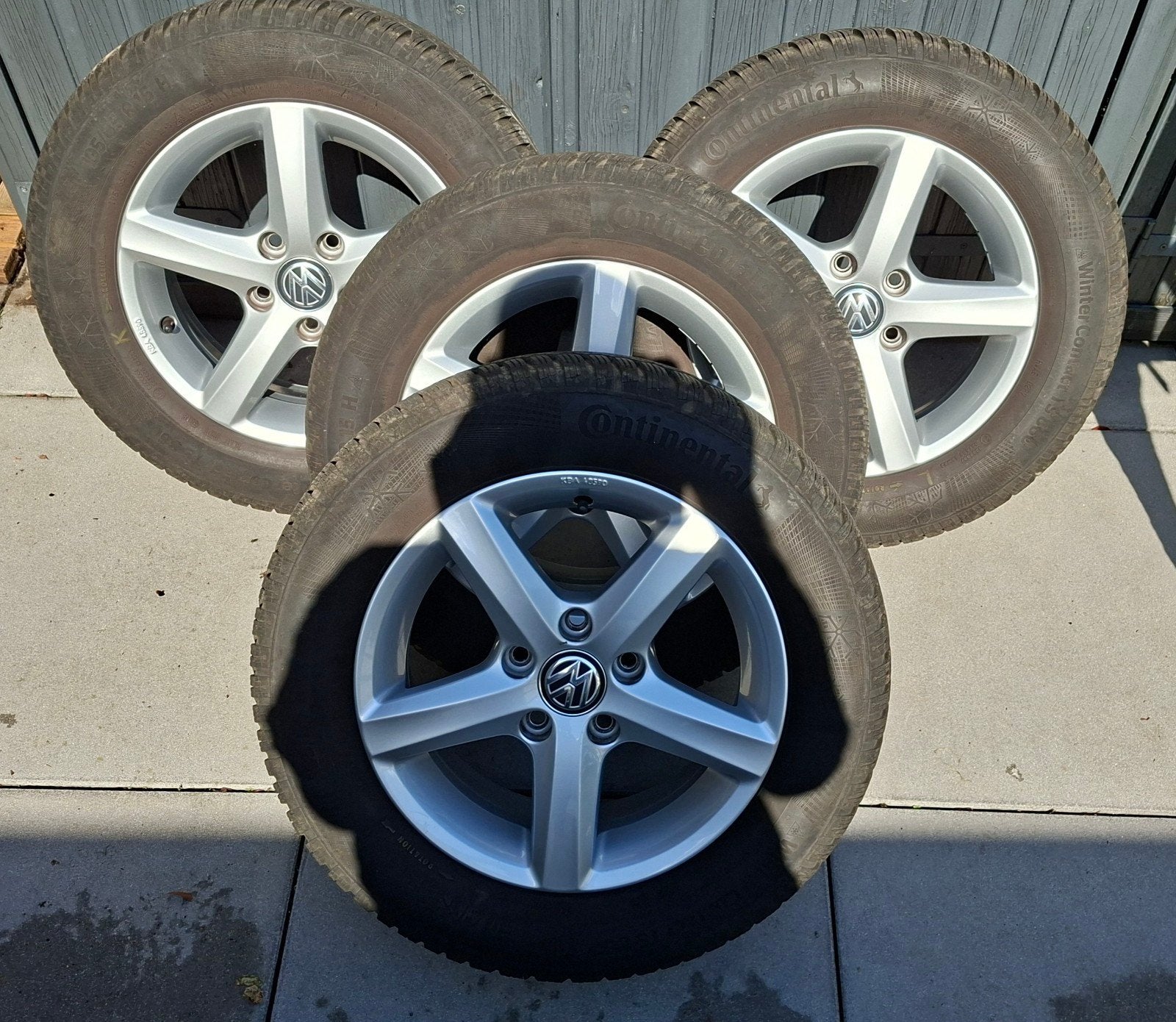 Winterbanden met velgen - Continental WinterContact TS 860, Ophalen, Gebruikt, 15 inch, Banden en Velgen