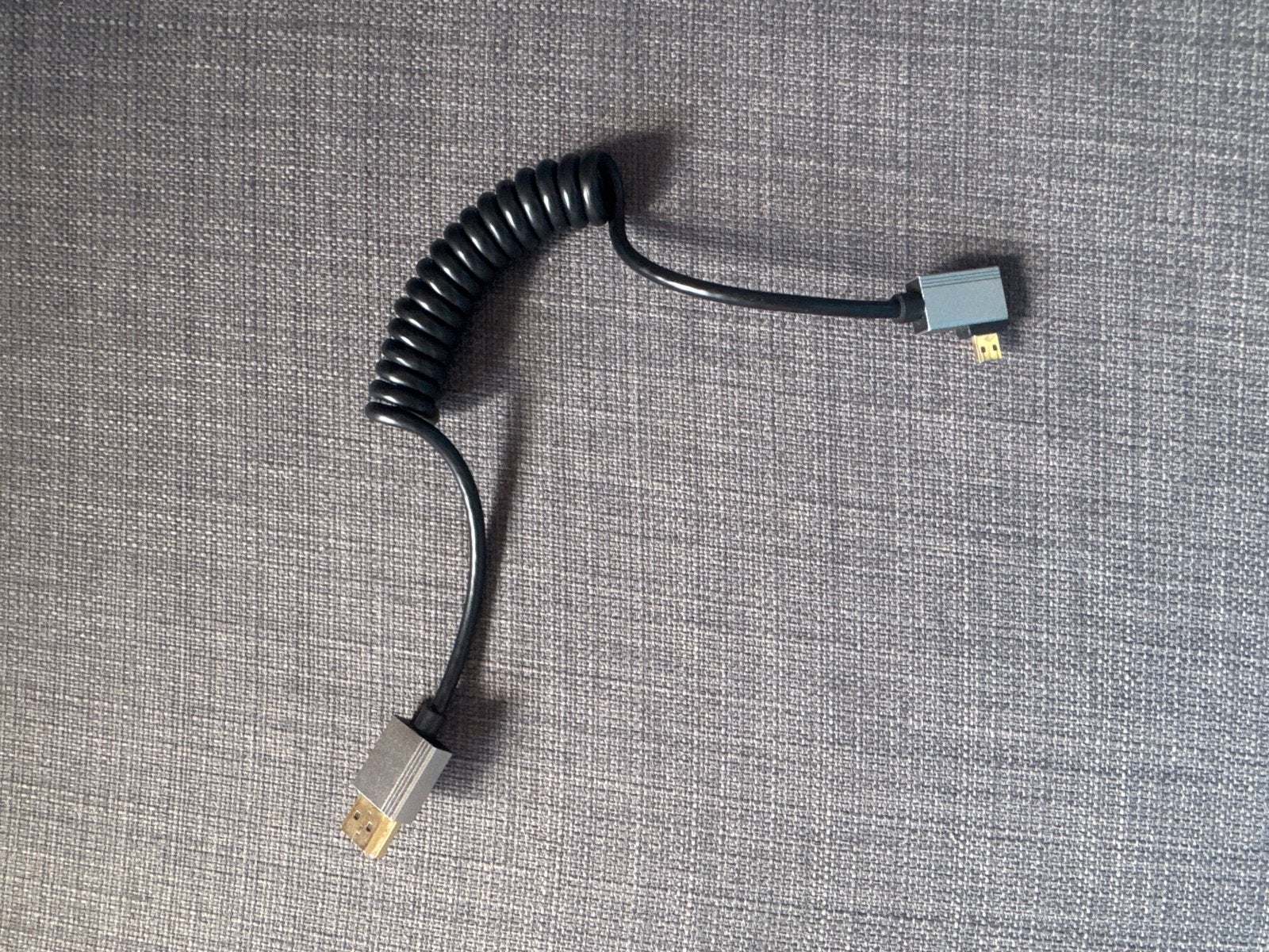 UHD HDMI naar Micro HDMI kabel haaks en spiraal, Audio, Tv en Foto, Audiokabels en Televisiekabels, Ophalen of Verzenden, Zo goed als nieuw