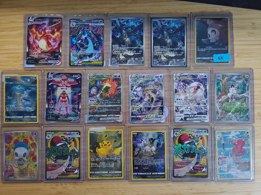 Pokemon kaarten collectie | Charizard Mewtwo Pikachu VSTAR, Ophalen of Verzenden, Zo goed als nieuw, Meerdere kaarten, Foil