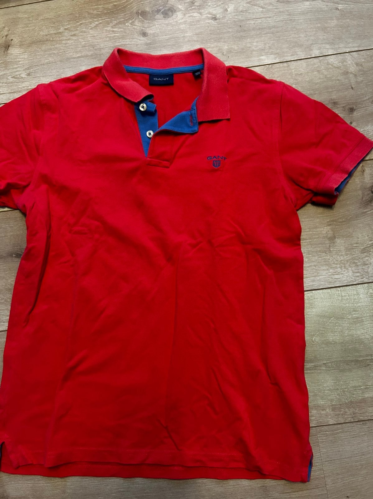 Gant polo M heren shirt zomer rood, Ophalen of Verzenden, Zo goed als nieuw, Rood