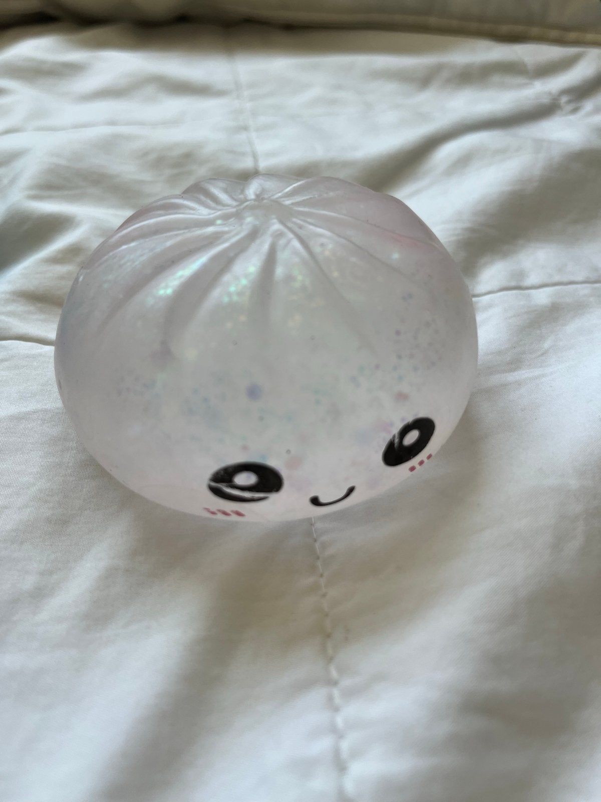 Squishy dumpling Glitter Groot Stressbal, Ophalen of Verzenden, Nieuw, Jongen of Meisje