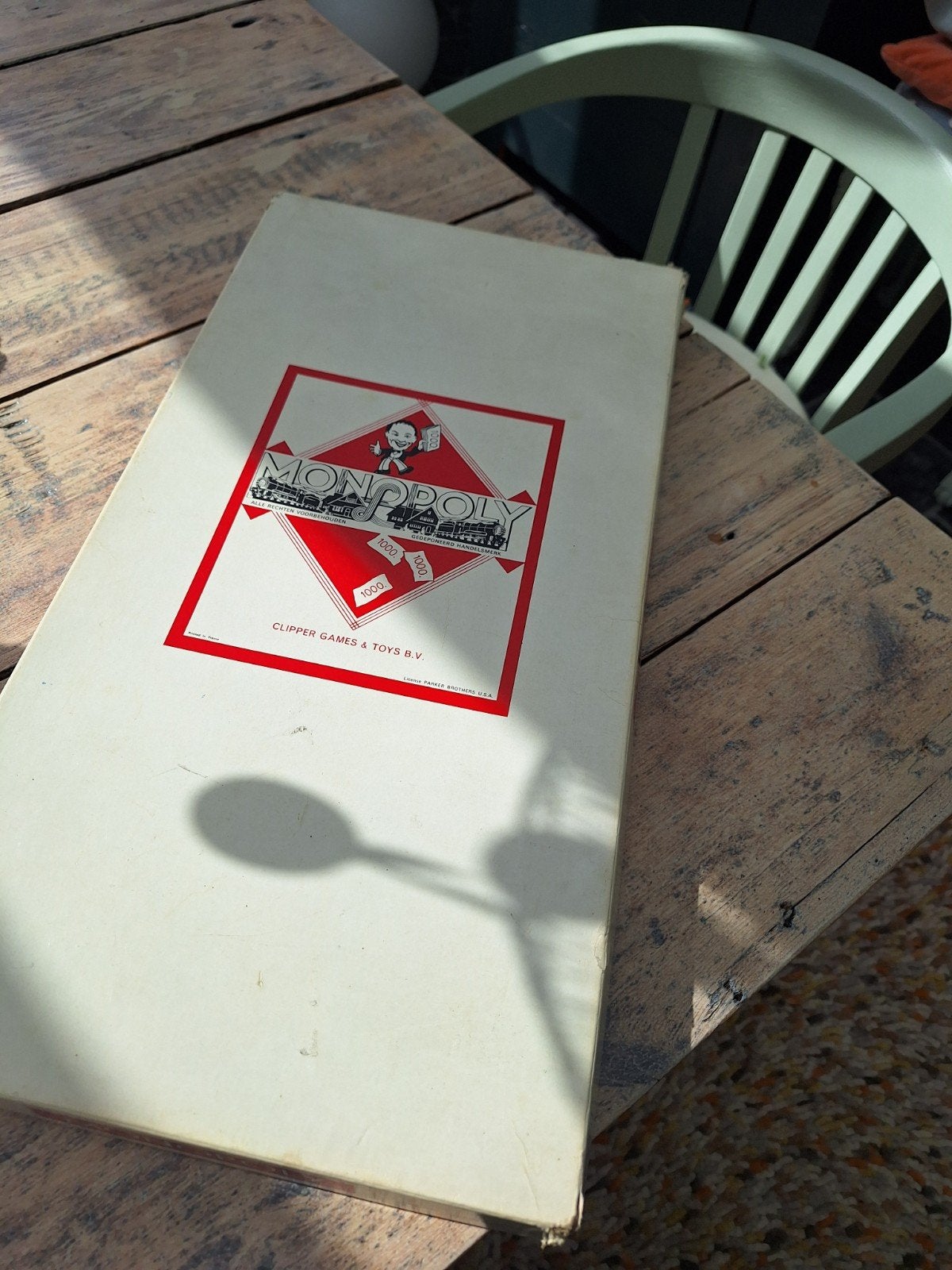 Vintage Monopoly Clipper Jaren '70 Bordspel, Hobby en Vrije tijd, Gezelschapsspellen | Bordspellen, Ophalen of Verzenden, Gebruikt