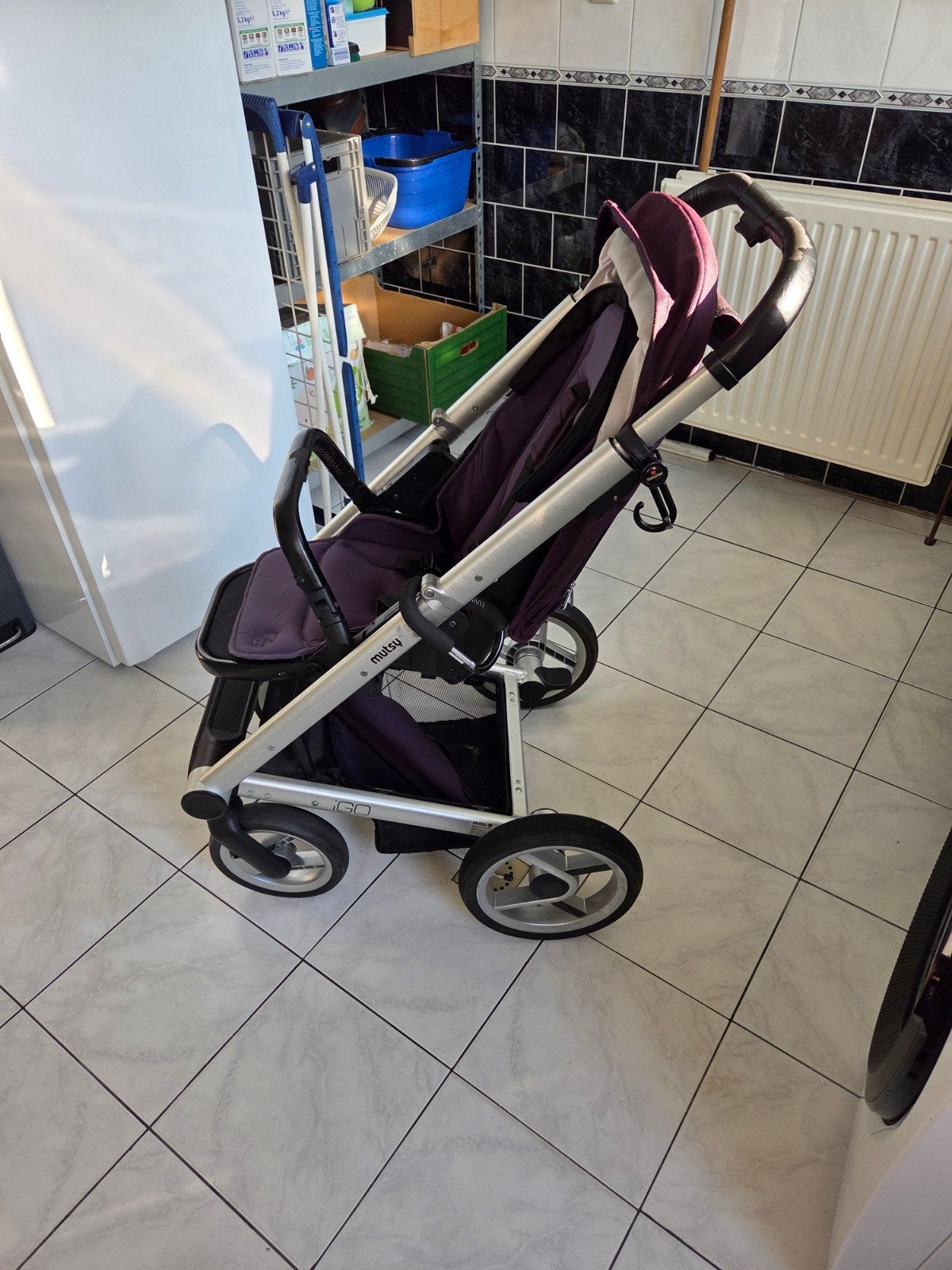 Mutsy Igo kinderwagen met parasol en tas en reiswieg(geen fo, Ophalen, Gebruikt, Kinderwagen, Mutsy