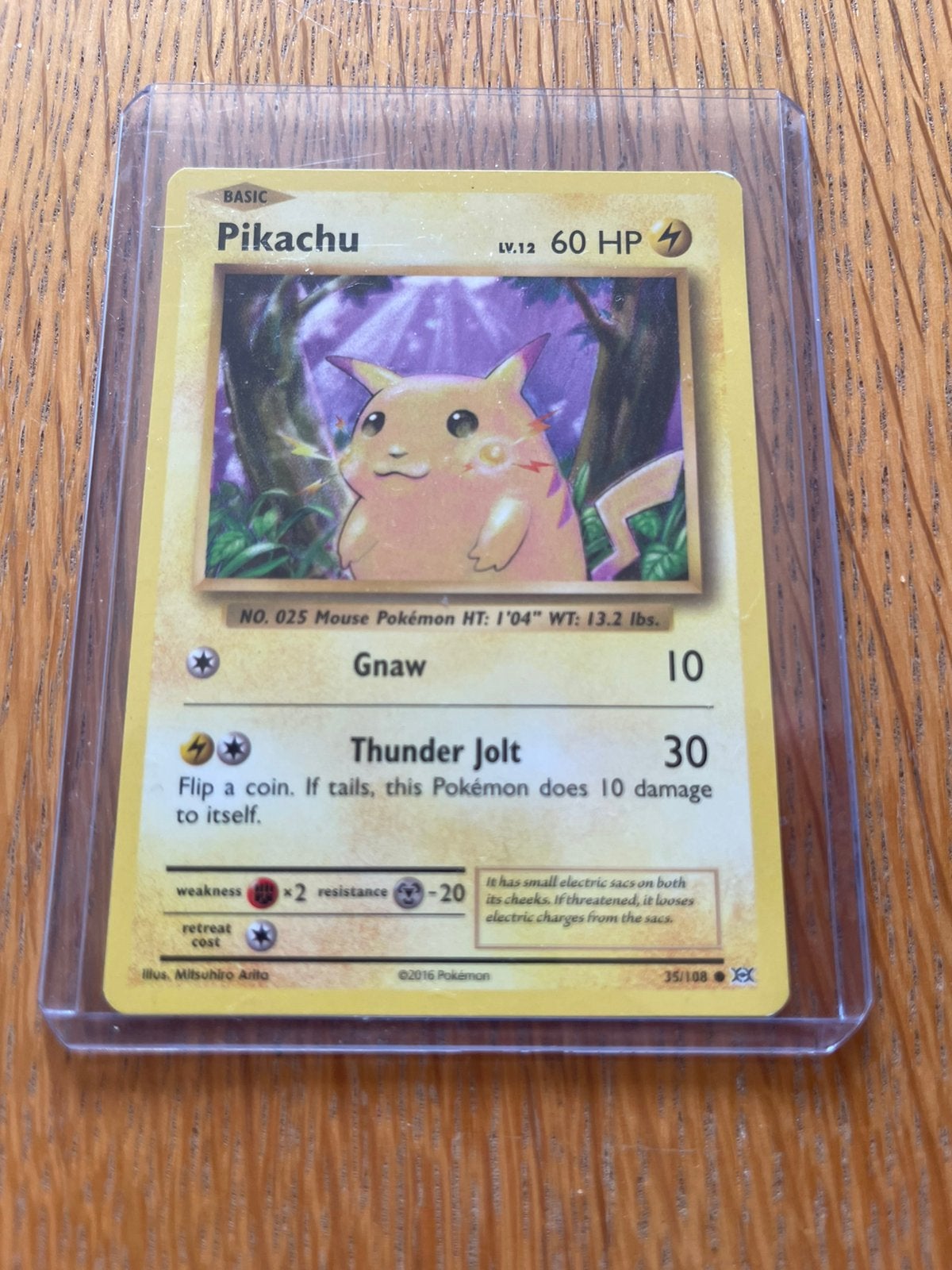Pokémon Pikachu 35/108 – XY Evolutions 2016 –Vintage artwork, Ophalen of Verzenden, Zo goed als nieuw
