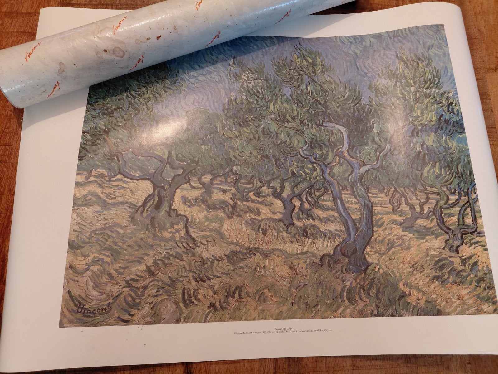Canvas poster van Vincent van Gogh 73 x 90 cm Olijfgaarde, Ophalen of Verzenden