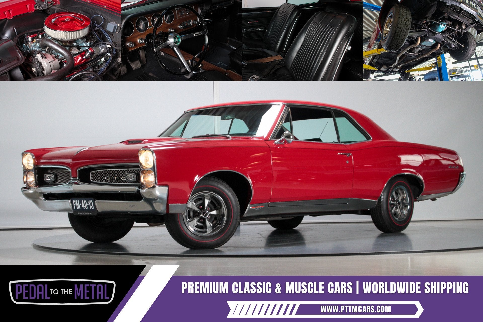 1967 Pontiac GTO 400 4-Speed, Auto's, Lederen bekleding, Achterwielaandrijving, 6600 cc, Overige carrosserieën