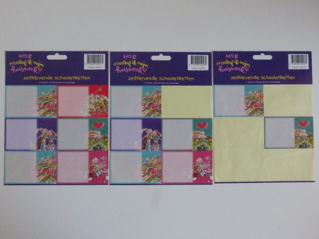 Hoe overleef ik mijn huiswerk schooletiketten schoolstickers, Diversen, Ophalen of Verzenden, Zo goed als nieuw