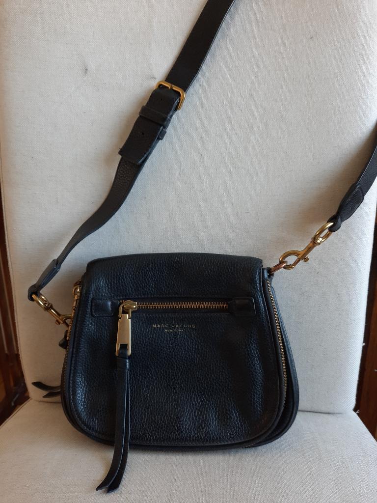 Marc Jacobs zadeltas saddlebag Recruit Nomad zwart/goud, Ophalen of Verzenden, Zo goed als nieuw, Zwart, Schoudertasje