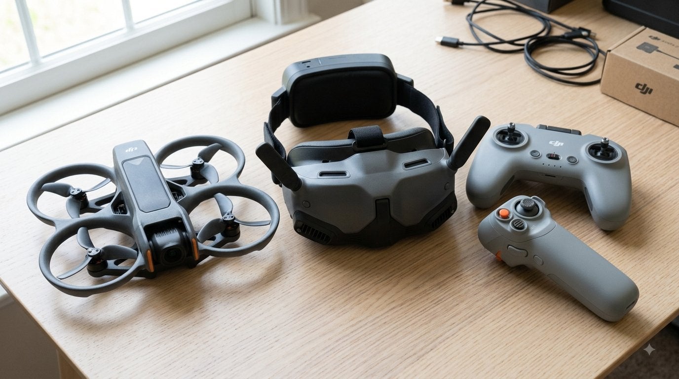Dji Avata 2 + FPV Remote + Goggles en Joystick, Ophalen of Verzenden, Racedrone, Zo goed als nieuw, DJI