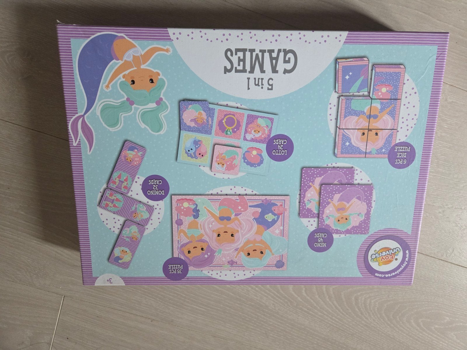 5 in 1 spel mermaid, Ophalen of Verzenden, 10 tot 50 stukjes, Zo goed als nieuw