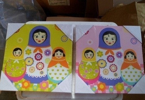 PARTIJ CANVAS SCHILDERIJ BABUSHKA, ., Nieuw, Ophalen of Verzenden, .