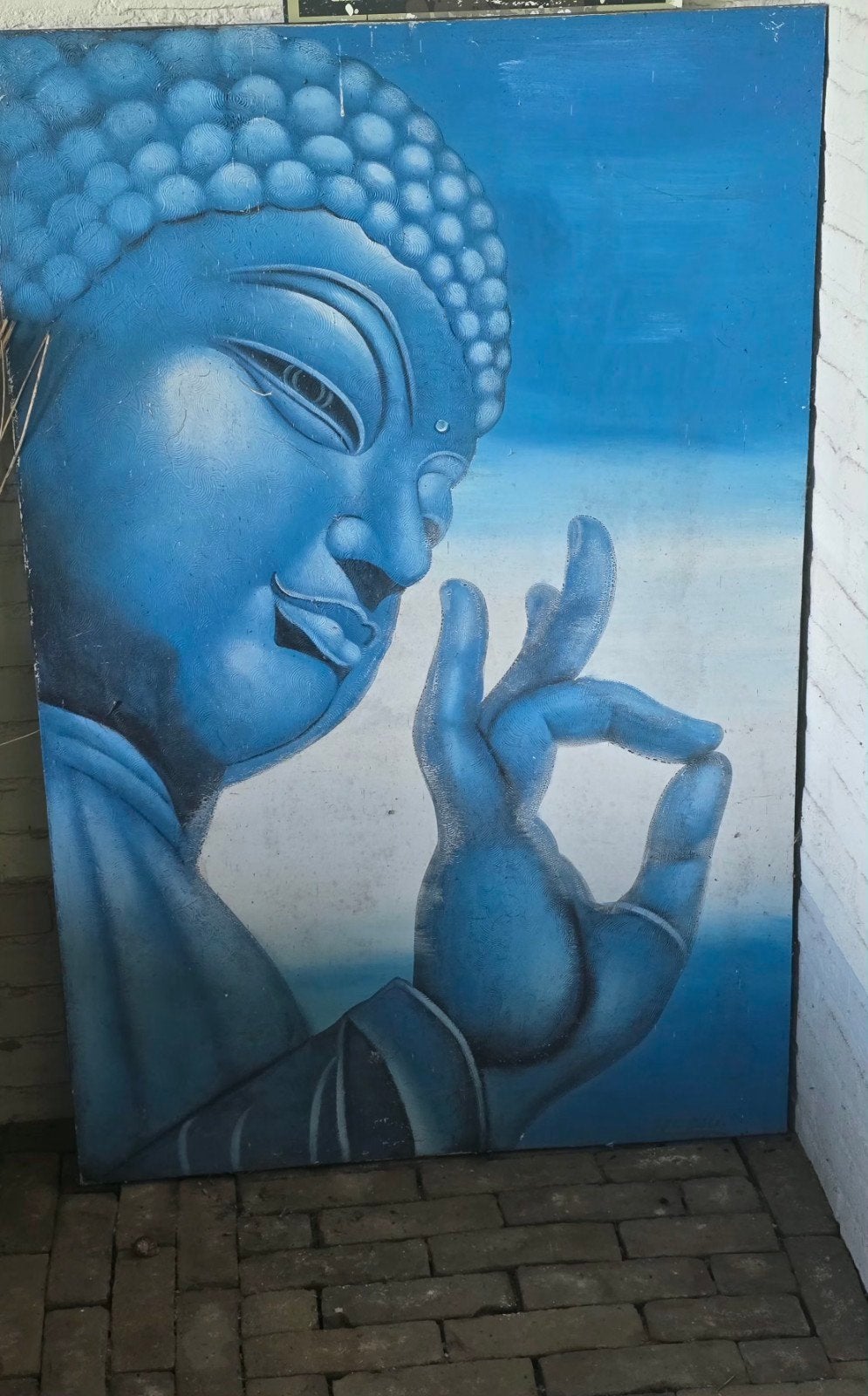 Buddha, Ophalen, 75 tot 100 cm, Schilderij
