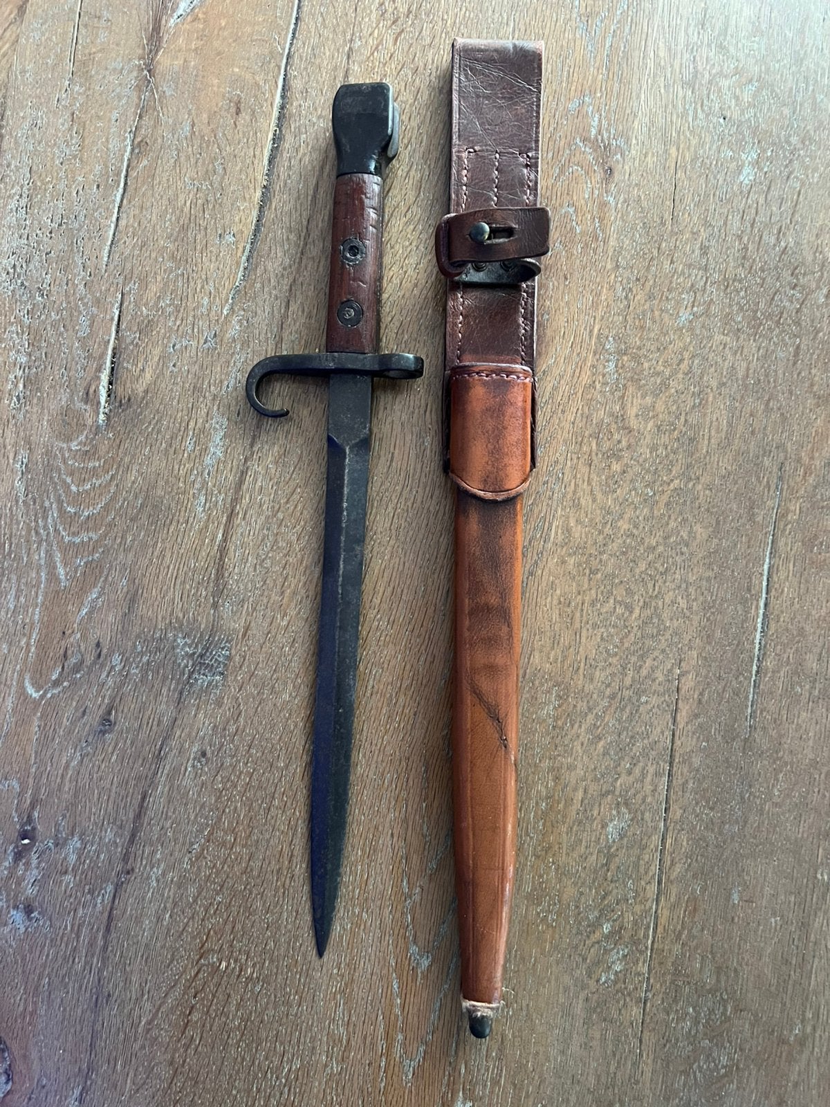 Zeldzame originele Hembrug KNIL bajonet., Verzenden, Nederland, Mes of Dolk