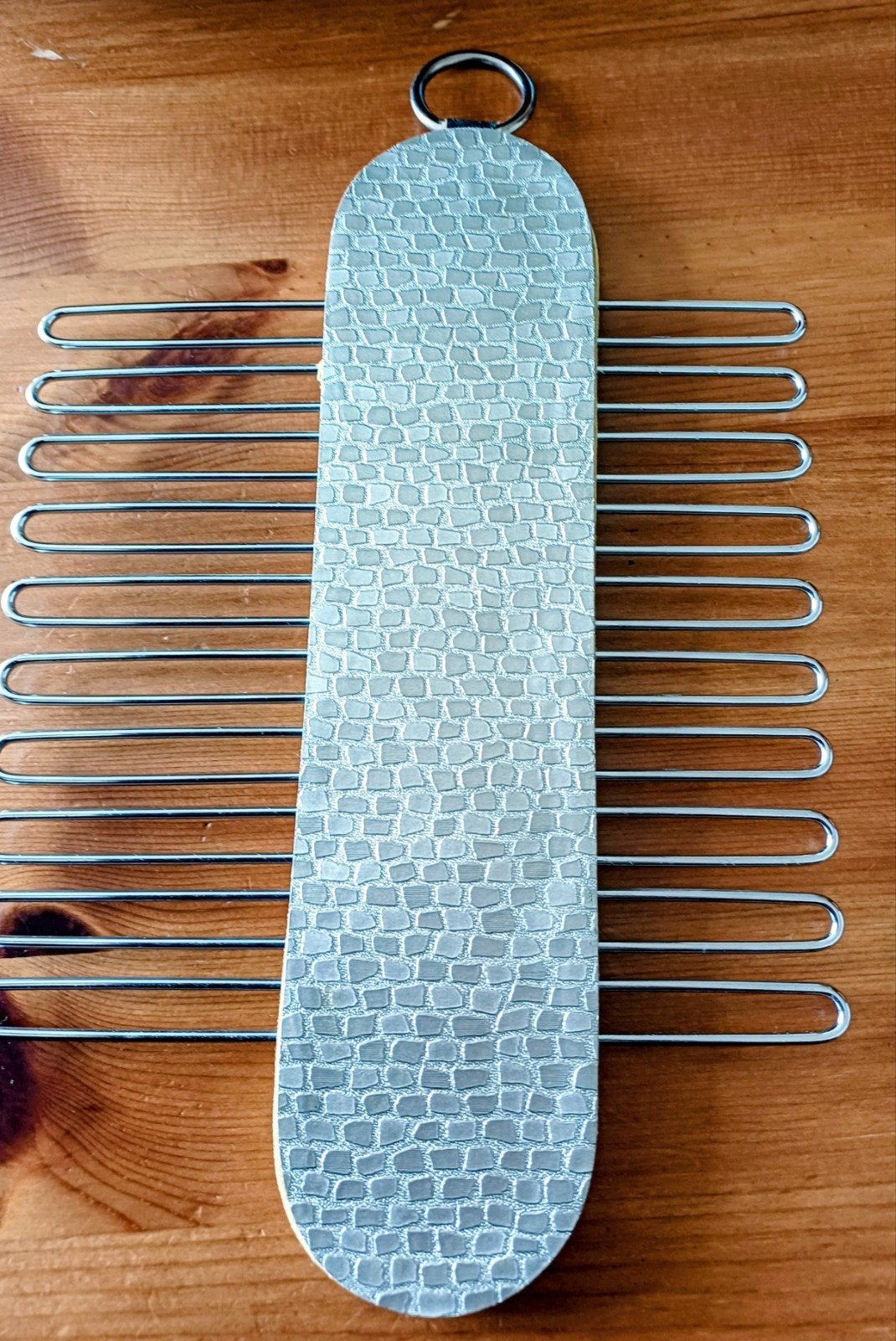 Vintage stropdassenrek skai leer zilver Jaren 60/70, Ophalen, Zo goed als nieuw