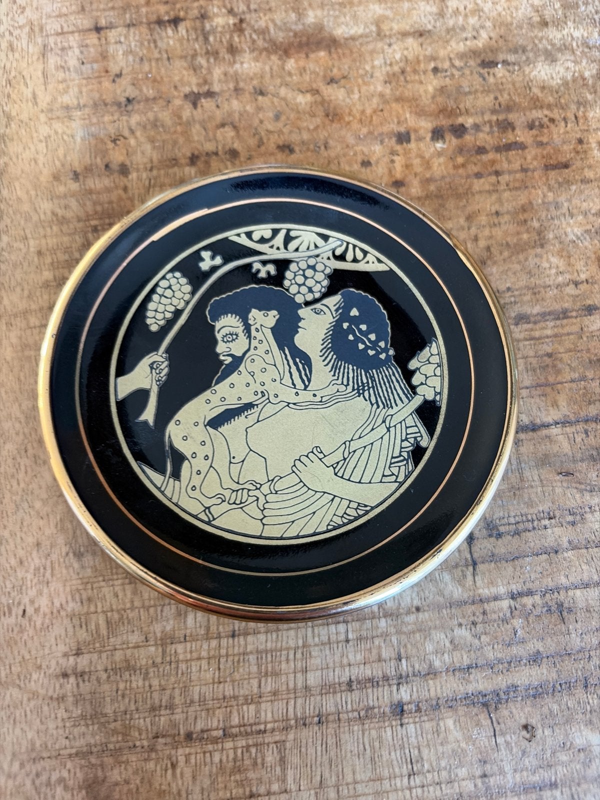 Griekse decoratieve schotel, handgemaakt, 24K goud, Ophalen of Verzenden