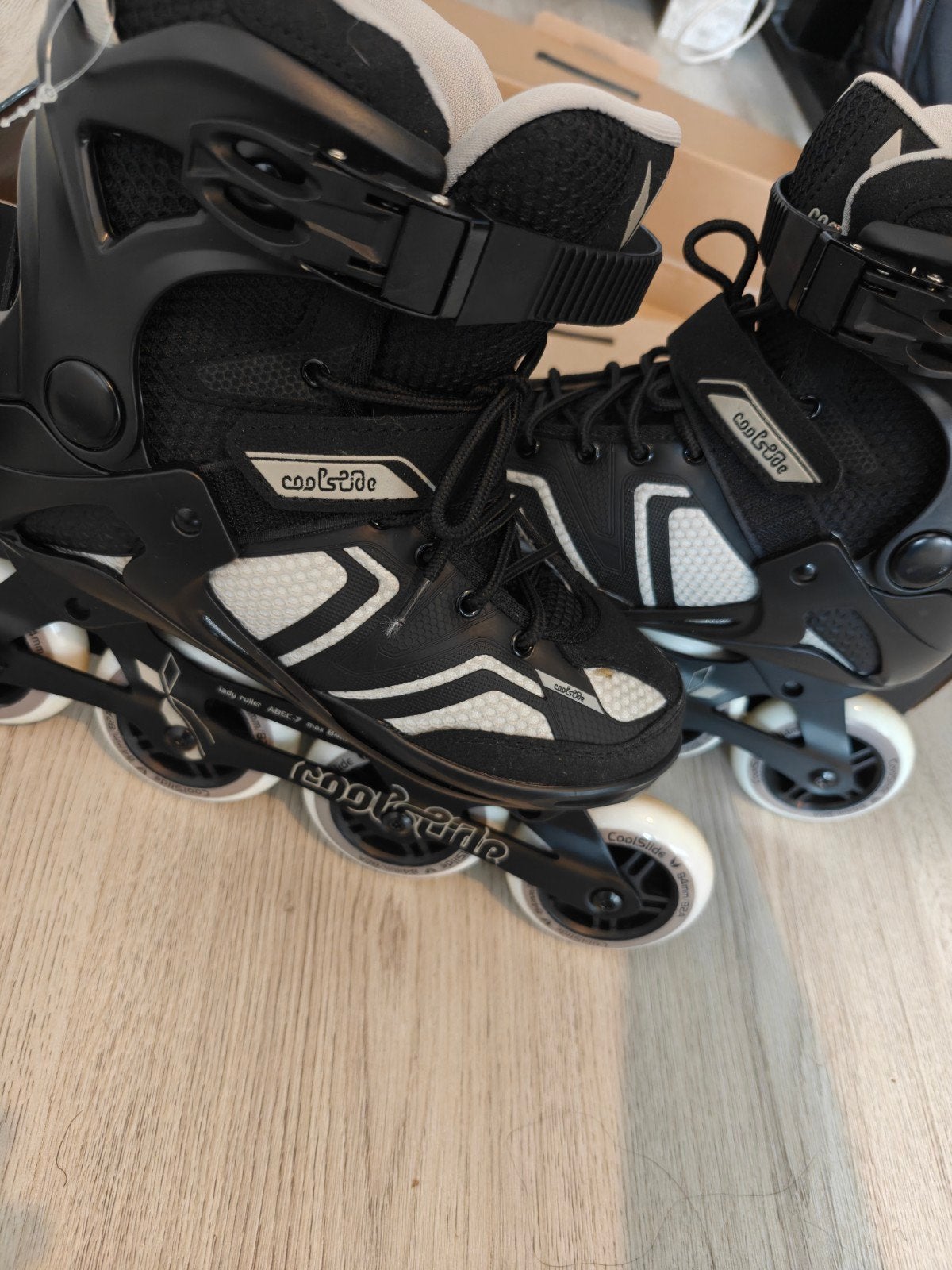 Coolslide Lady Ruller Inline Skates Maat 37 + Bescherming, Overige merken, Ophalen of Verzenden, Zo goed als nieuw, Inline skates 4 wielen