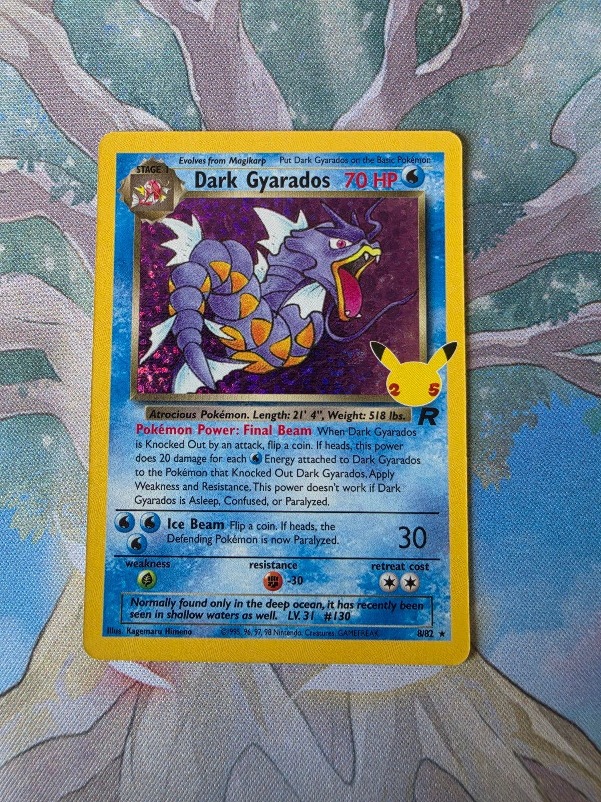 Pokemon celebrations dark Gyarados Holo 8/82, Hobby en Vrije tijd, Ophalen of Verzenden, Nieuw, Losse kaart, Foil