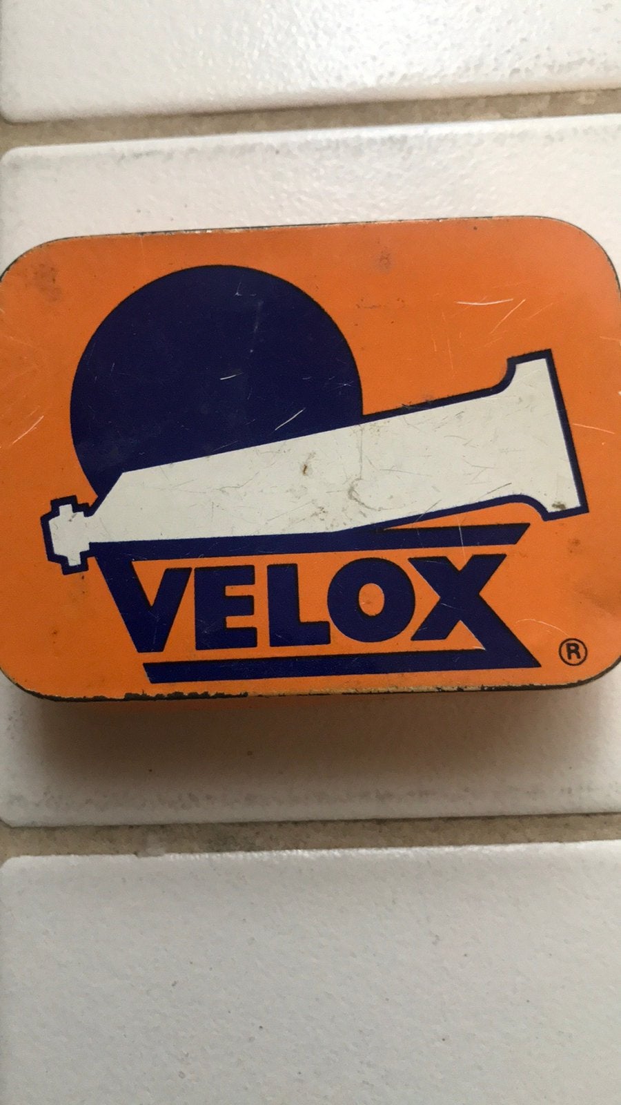 Velox blikje blik, Verzamelen, Blikken, Ophalen of Verzenden, Gebruikt, Overige, Overige merken