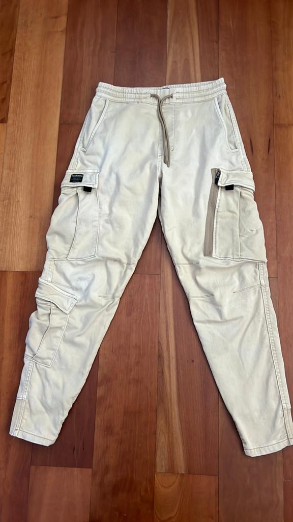 Pull & Bear broek - cargo baggie, beige - zandkleur, maat, Ophalen of Verzenden, Gedragen, Maat 46 (S) of kleiner, Beige