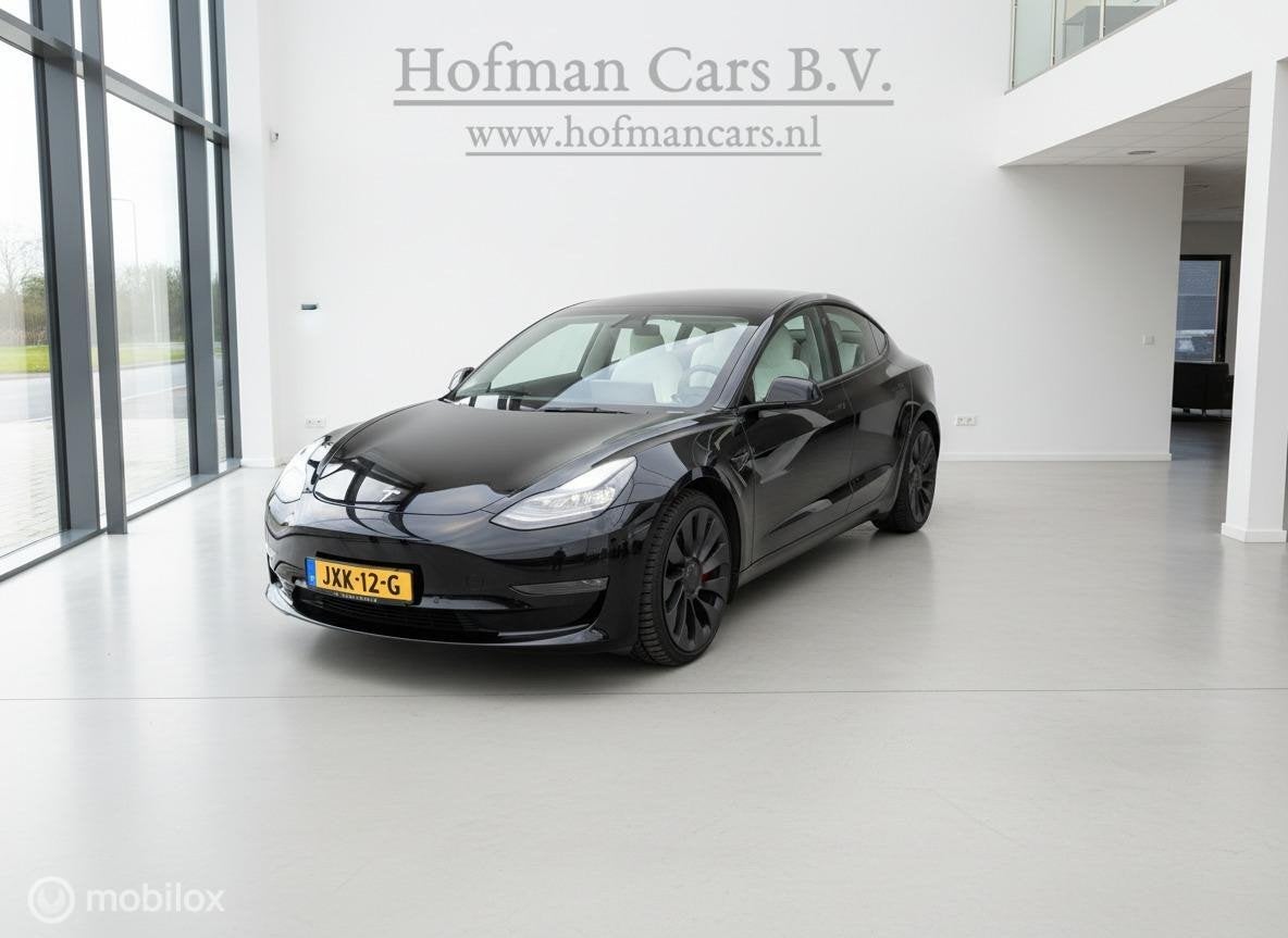 Tesla Model 3 Performance AWD 75 kWh | 12/2021 | 463 pk | Wi, Auto's, Gebruikt, 547 km, 462 pk, Zwart