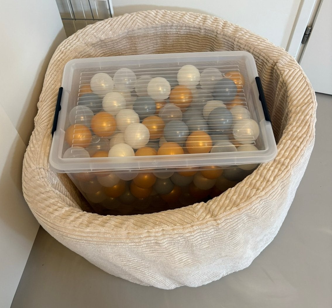 Moje ballenbak, rib velvet beige (90x40 cm), Ophalen of Verzenden, Zo goed als nieuw, Jongen of Meisje