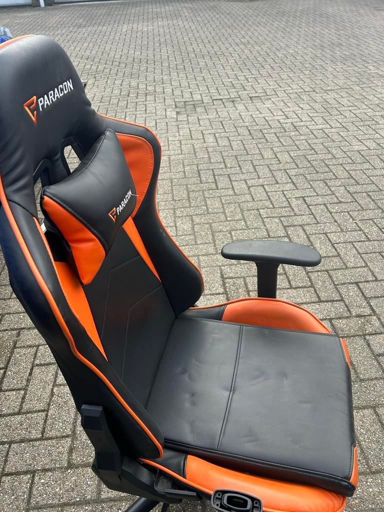 Paracon Gaming Stoel - Zwart/Oranje, Ophalen, Kunststof, Gebruikt, Overige kleuren