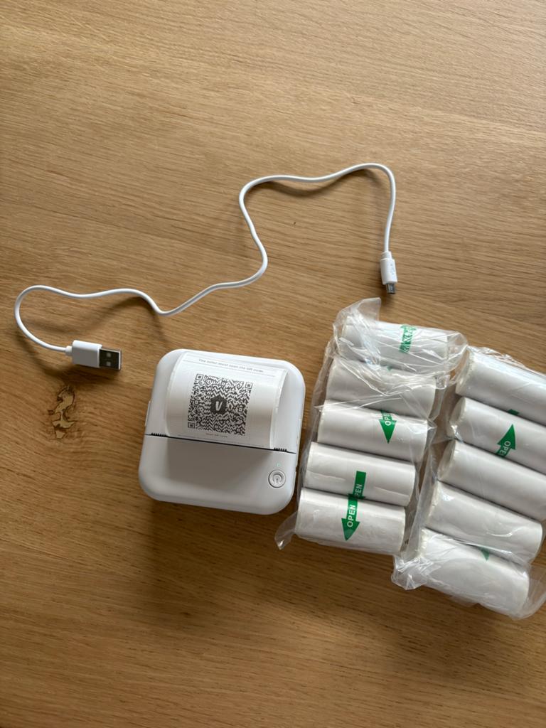 Mini printer met thermische rollen - Draagbaar en Compact, Computers en Software, Printers, Zwart-en-wit printen, Printer, Ophalen of Verzenden