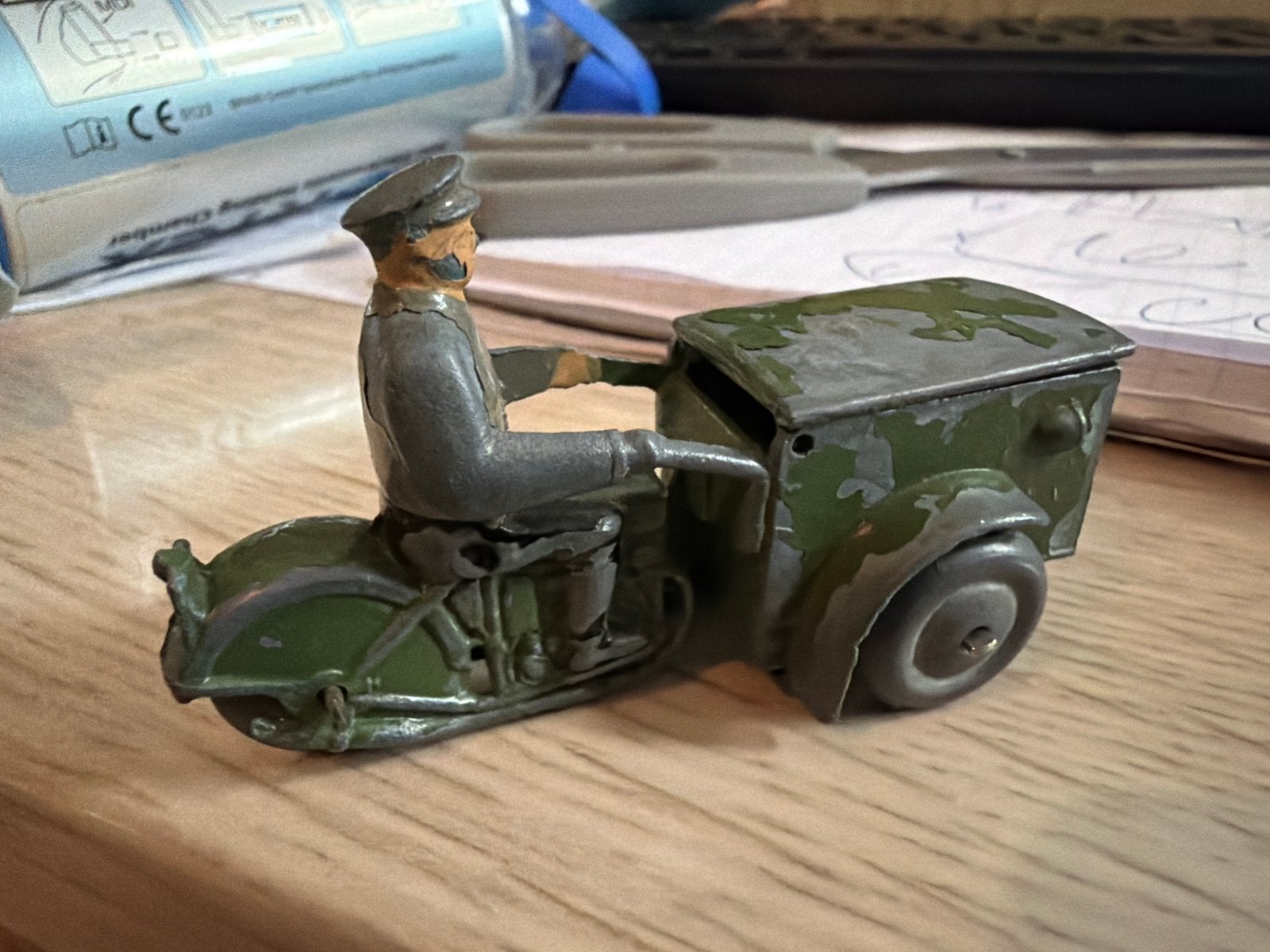 Dinky Toys France Triporteur (voor WOII) - Origineel, D, Gebruikt, Dinky Toys, Ophalen of Verzenden