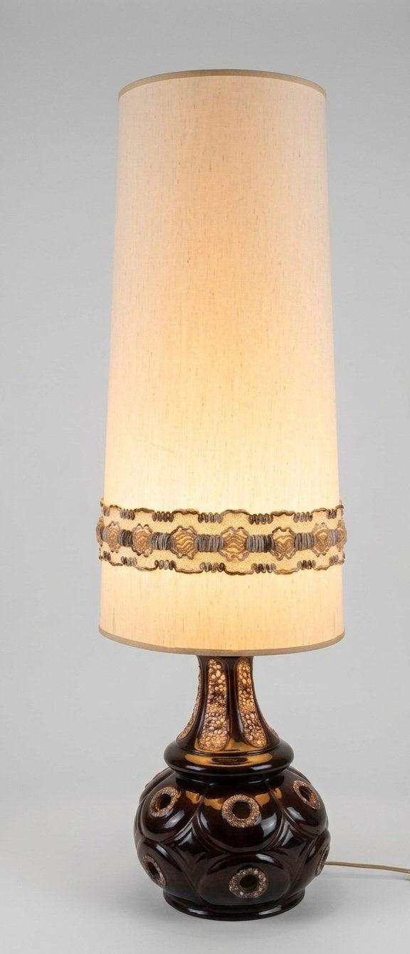 Geweldige Vintage West Germany Fatlava vloerlamp tafellamp, Ophalen of Verzenden, Keramiek, Modern