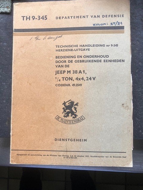Voorschrift Fal, Pistool, LAW, AT-4, Jeep, Laro, YA 4440 etc, Ophalen of Verzenden, Landmacht, Nederland, Boek of Tijdschrift