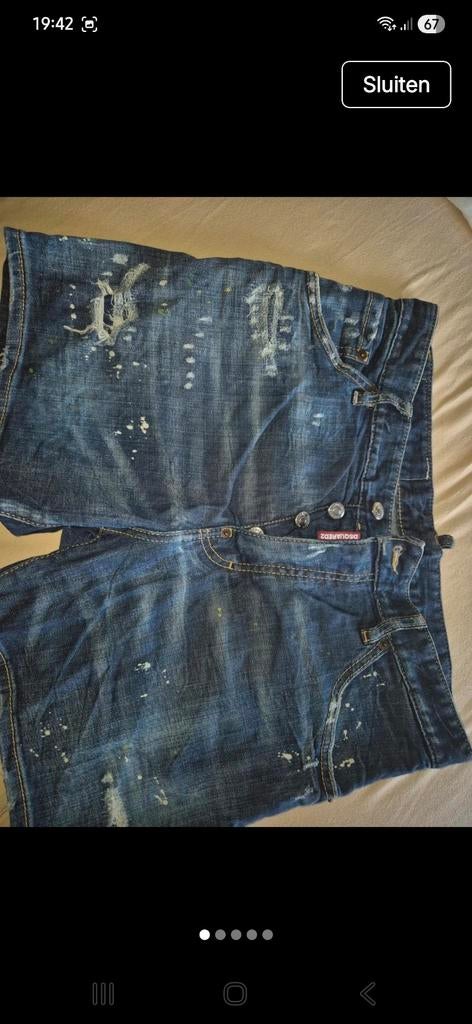 Dsquared2 korte jeans, Ophalen of Verzenden, Zo goed als nieuw, Blauw, W32 (confectie 46) of kleiner