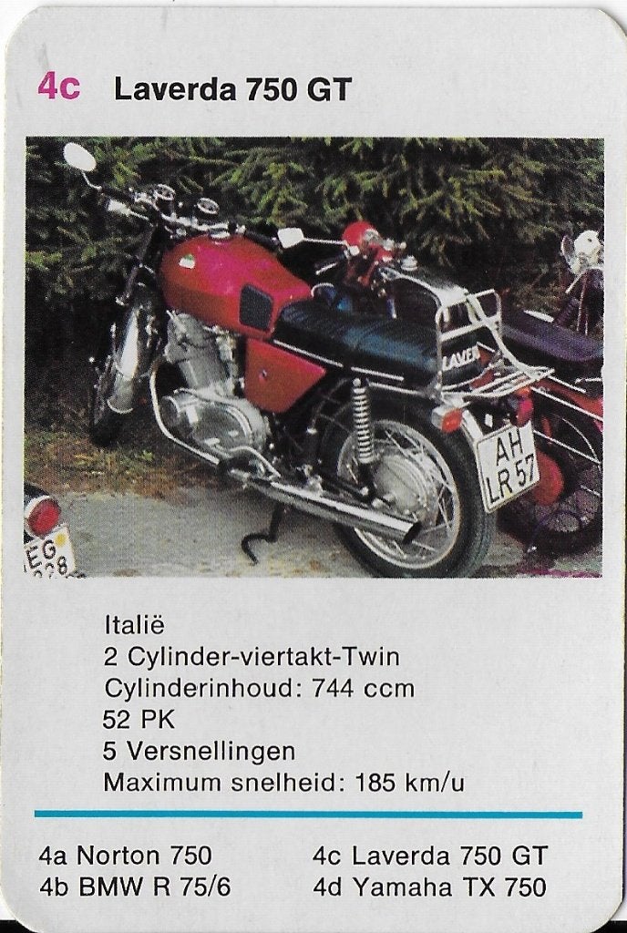 M109 motorkaartje laverda 750 gt ( 4c ), Ophalen of Verzenden, Zo goed als nieuw, Auto's
