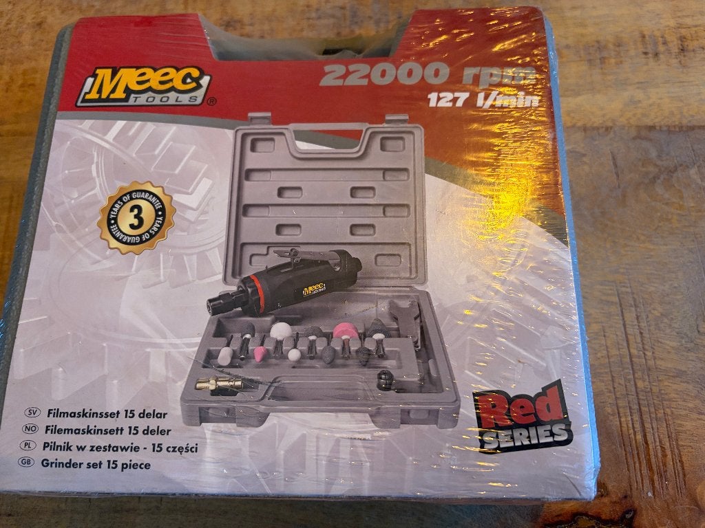 Slijpmachine set nieuw op lucht, incl accesoires, Ophalen of Verzenden, Nieuw, Minder dan 700 watt, Rechte handslijpmachine