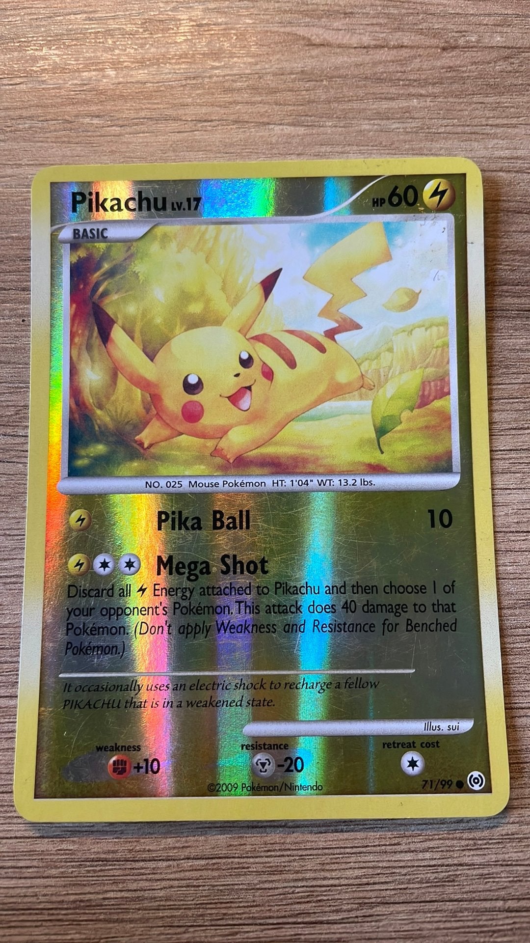 Pokémon Pikachu Lv. 17 71/99 Arceus, Ophalen of Verzenden, Zo goed als nieuw